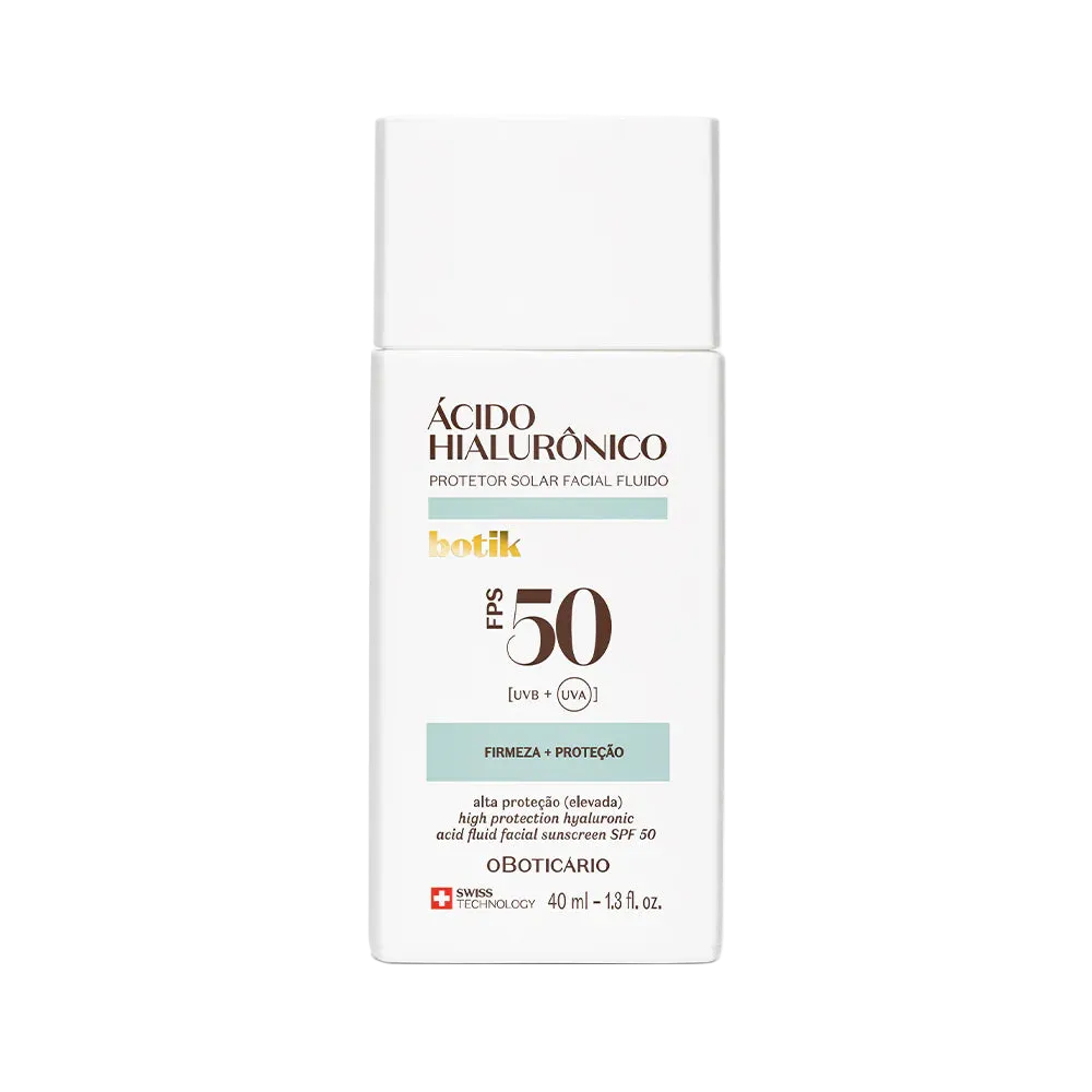 Botik Protetor Solar Facial FPS 50 Ácido Hialurónico 40ml