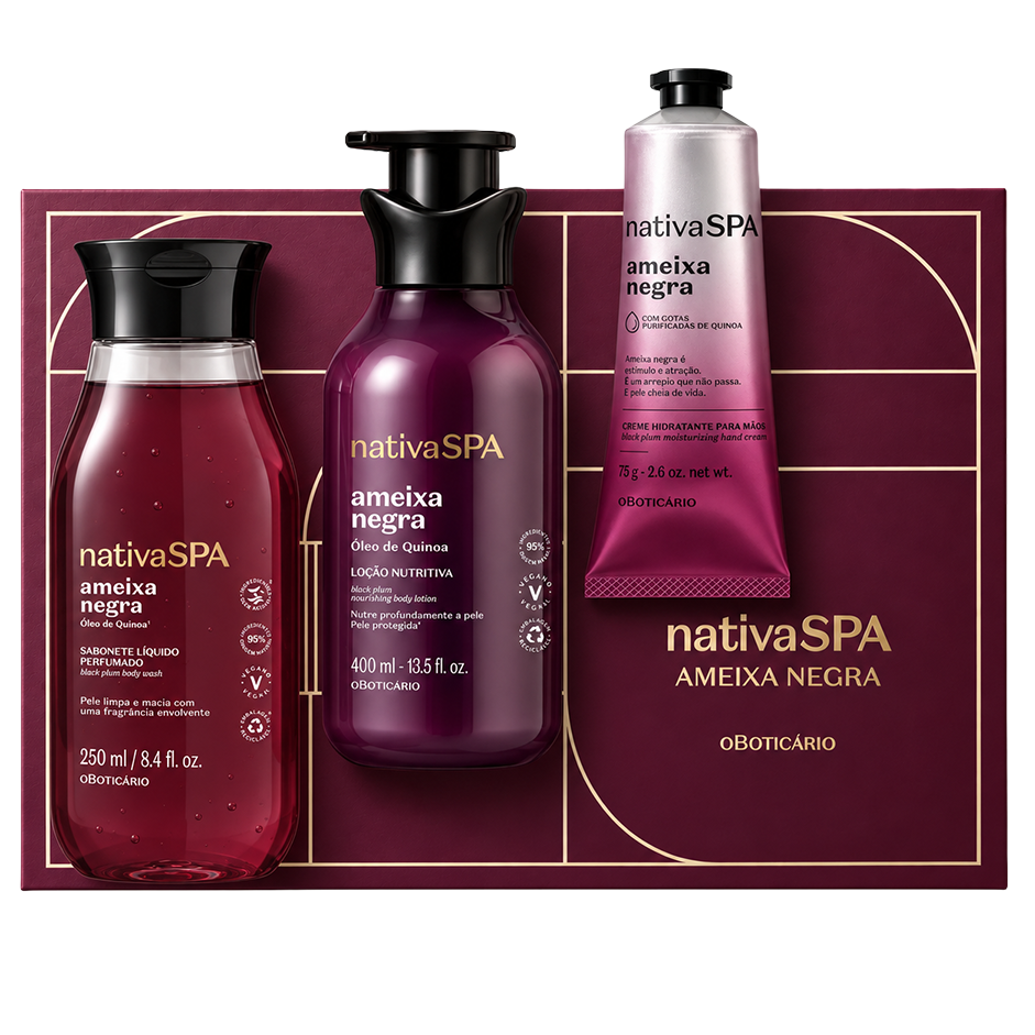 Nativa SPA Ameixa Negra (sabonete + loção + creme de mãos)