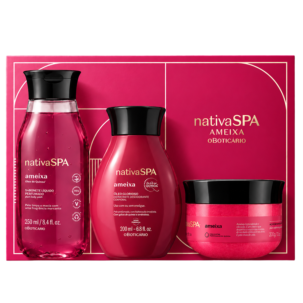 Nativa SPA Ameixa (sabonete + óleo glorioso + açúcar esfoliante)