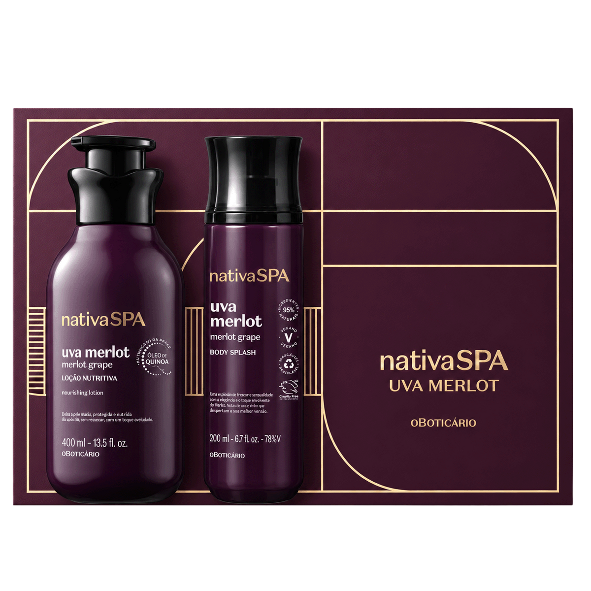 Nativa SPA Uva Merlot (loção + body splash)