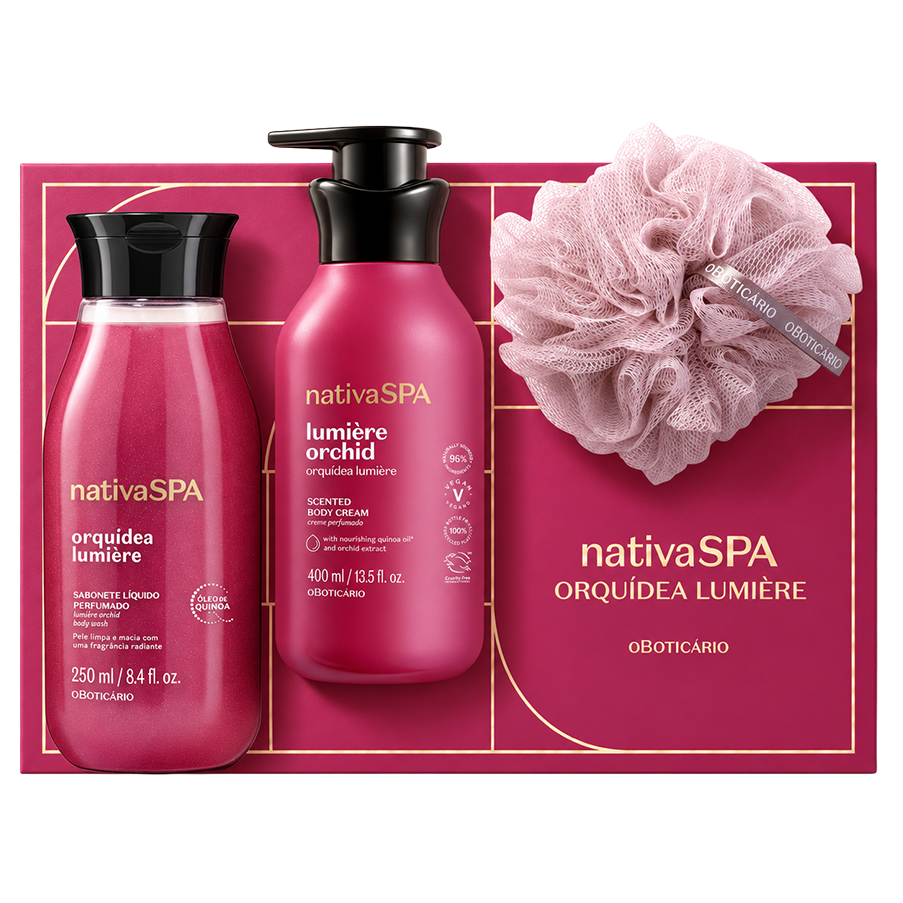 Nativa SPA Orquídea Lumière (sabonete + creme perfumado + esponja)