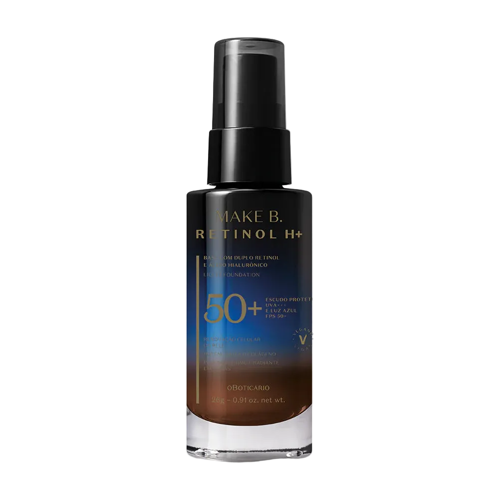 Make B. Base Líquida Protetora Retinol FPS 50 30ml