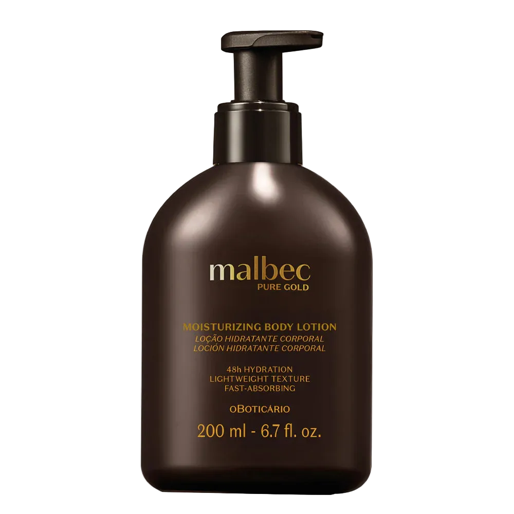 Malbec Pure Gold Loção Hidratante Corporal 200ml