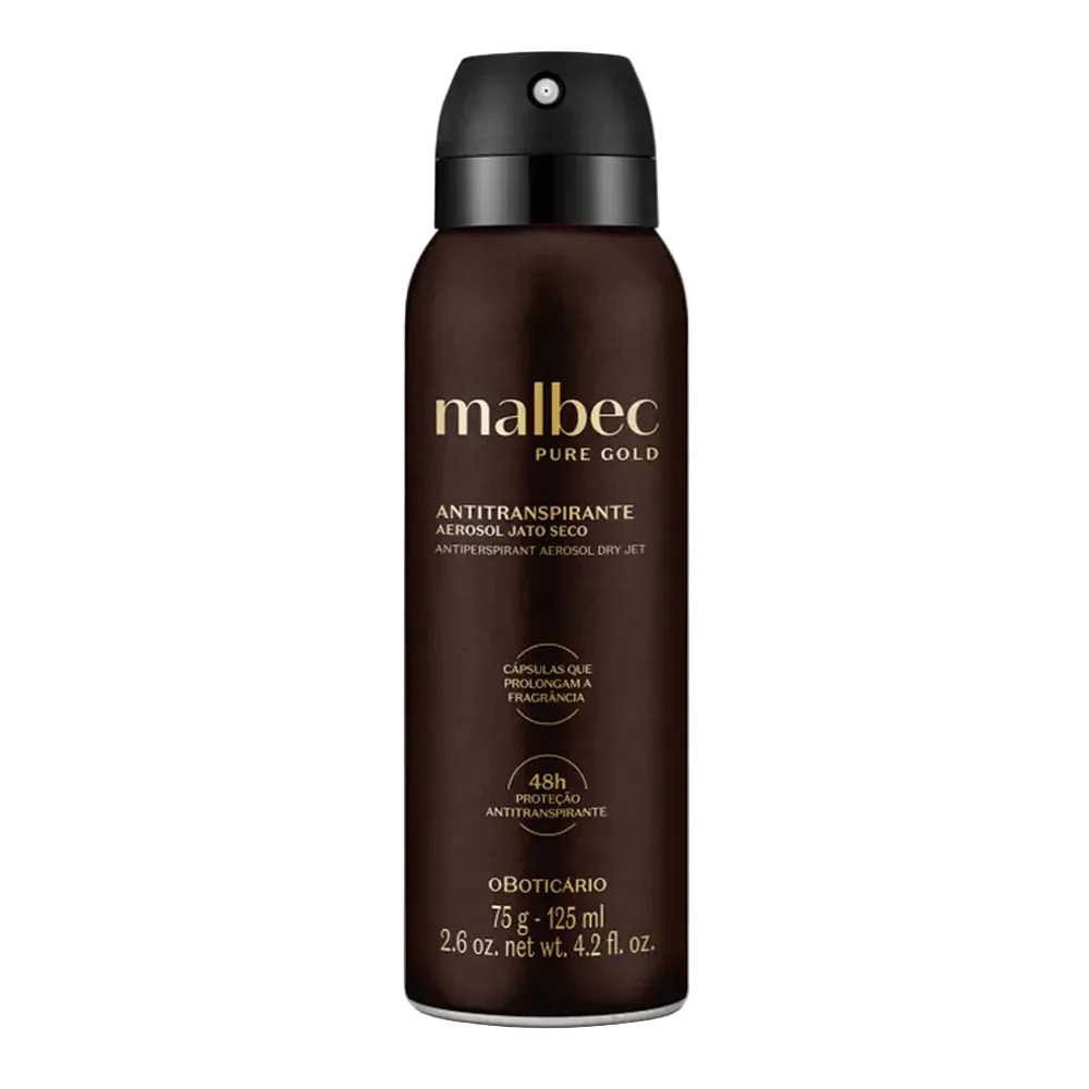 Malbec Pure Gold Desodorizante Aerossol 125ml
