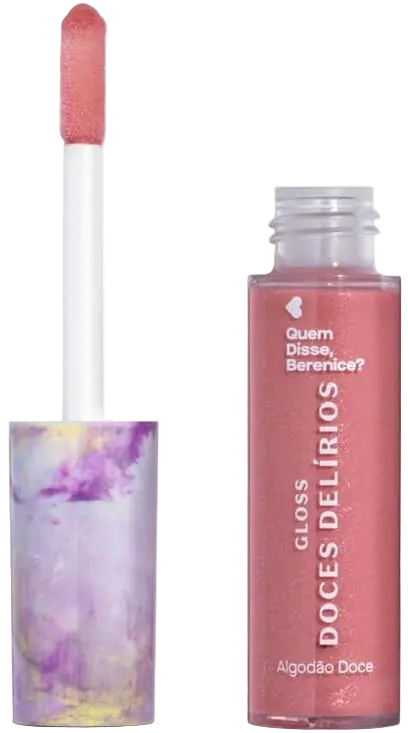 Gloss Labial Rosa Cuide-se Bem Algodão Doce Doces Delírios 10ml