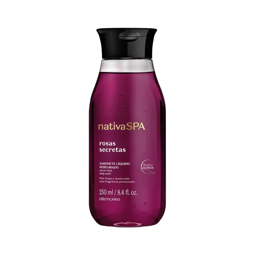 Sabonete Líquido Corporal Perfumado Nativa SPA Rosas Secretas, 250ml